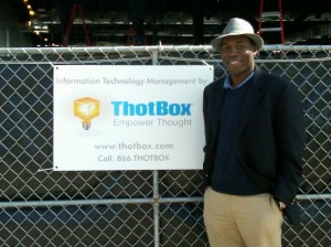 ThotBox CEO Remyi Cole at the St. Cecilia construction site DCSNO ThotBox